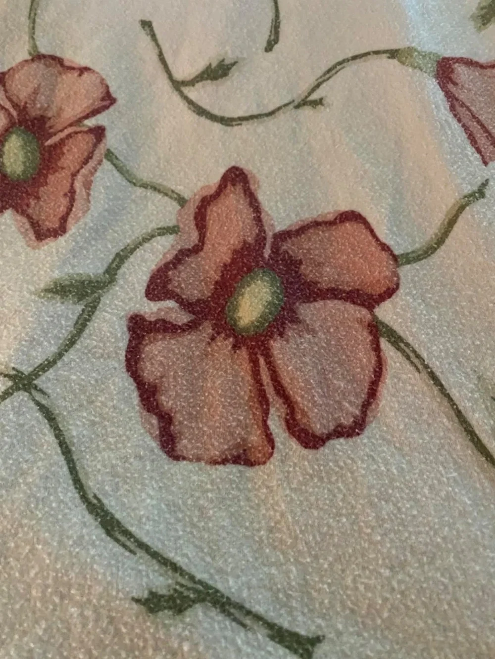 Pottery Barn F/Q Floral Flannel Duvet